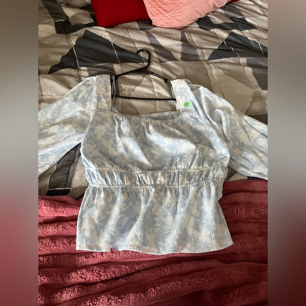 Floral Blue Women's Top
